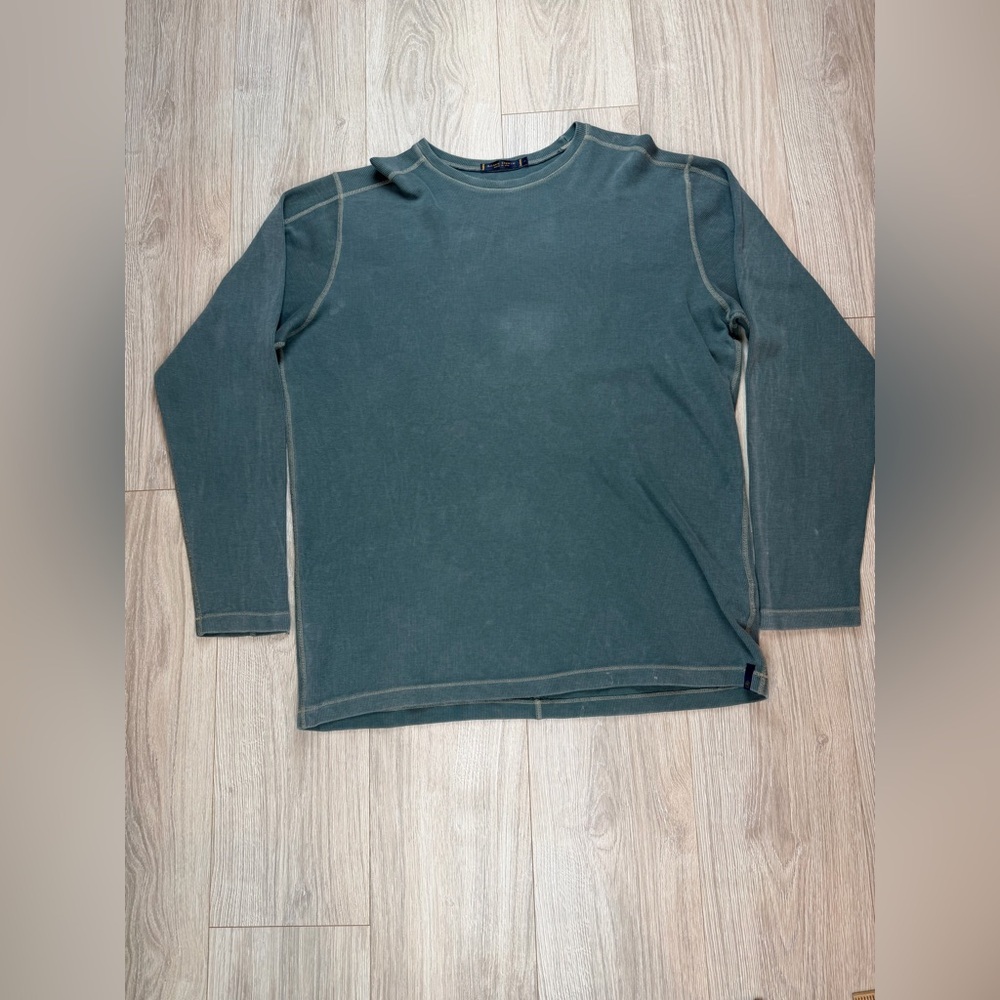 Agave Denim Supima Cotton Long Sleeve Thermal Top Shark‎ AgaveLux Mens Size L